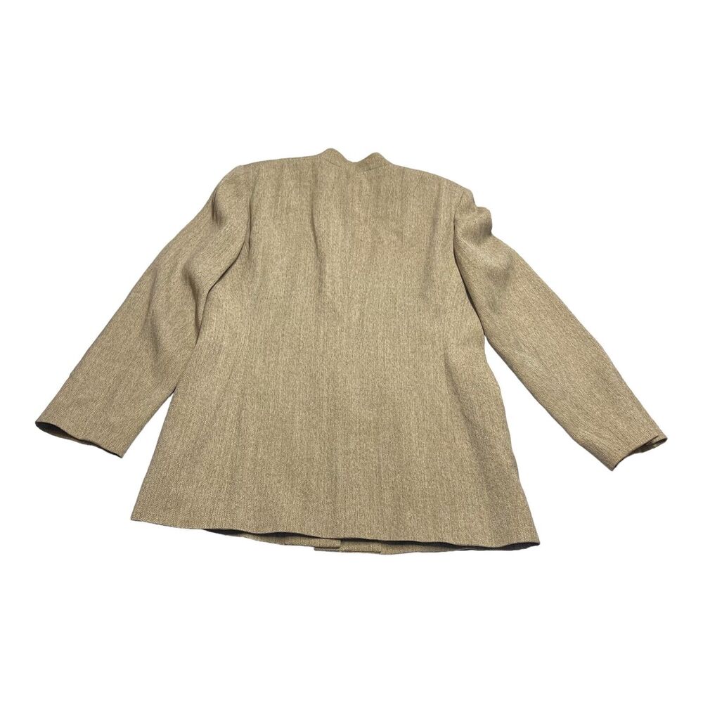 Liz Claiborne Jacket Sweater Blazer Women's 10 Beige Hidden Zip Long Sleeve - Picture 3 of 8